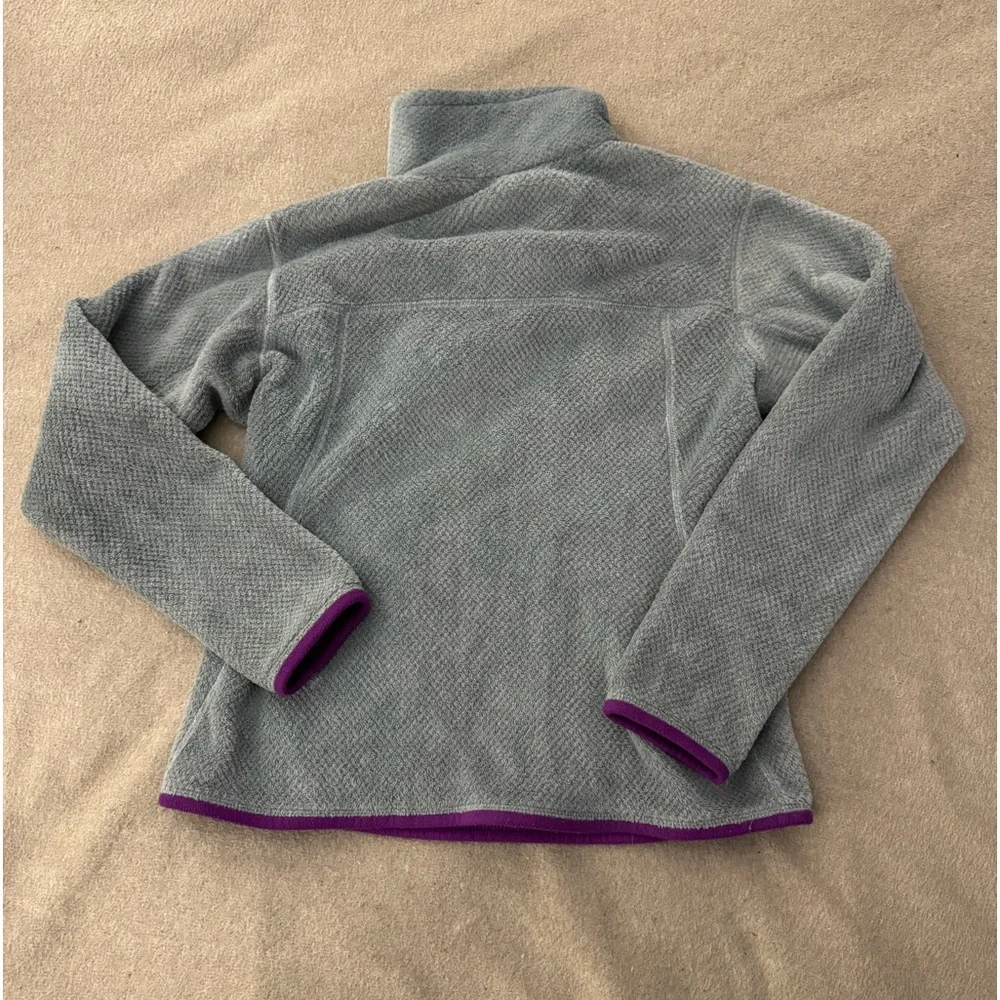 Patagonia Retool Re-Tool Snap T Fleece Pullover Size Small Gray Purple